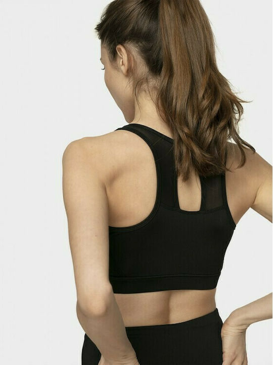 4F Women's Sports Bra without Padding Black NOSH4-STAD001-20S