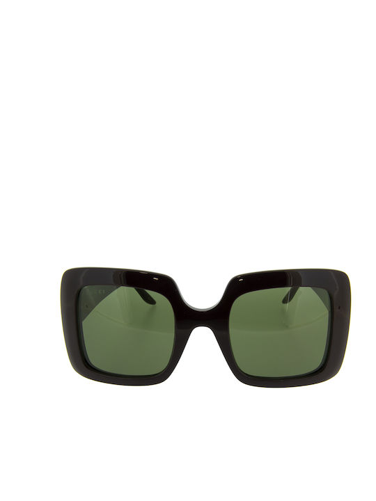 Gucci Women's Sunglasses with Burgundy Plastic Frame and Green Lens GG0896S 003