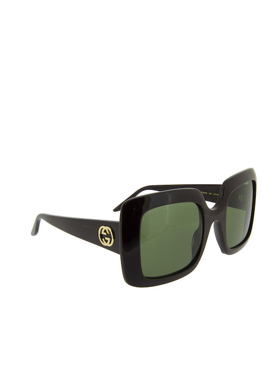 Gucci Women's Sunglasses with Burgundy Plastic Frame and Green Lens GG0896S 003