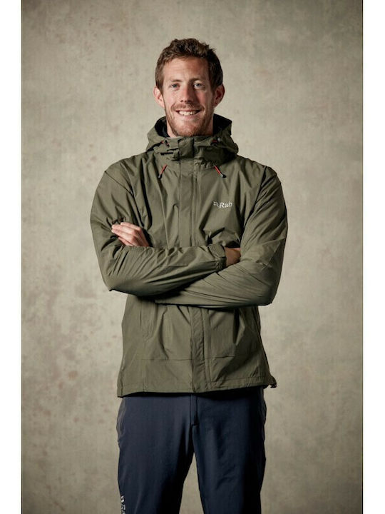 Winter Jacke Hardshell Wasserdicht und Winddicht Field Green