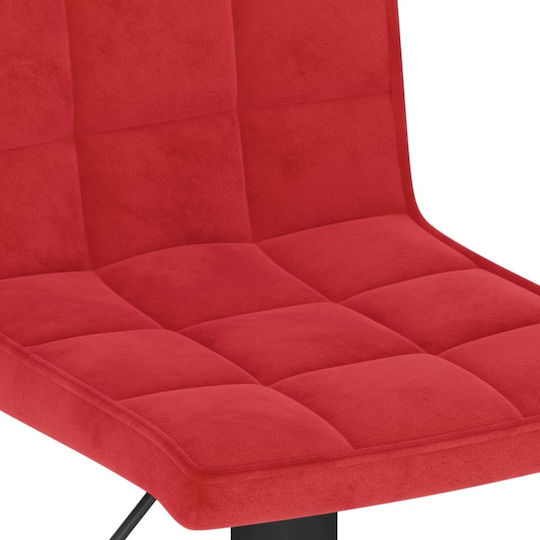 Hocker Bar mit Rückenlehne & Höhenverstellbar Bordeaux 2Stück 40x52x102.5-124.5cm