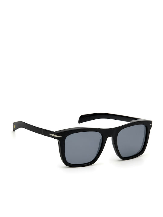 David Beckham Men's Sunglasses with Black Plastic Frame and Black Mirror Lens DB 7000/S 807/T4