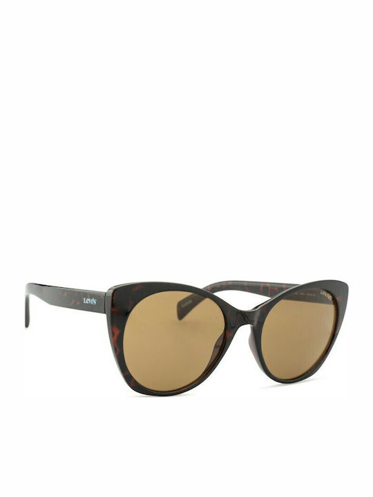 Levi's Women's Sunglasses with Brown Tartaruga Plastic Frame and Brown Lens LV1015/S 086/70
