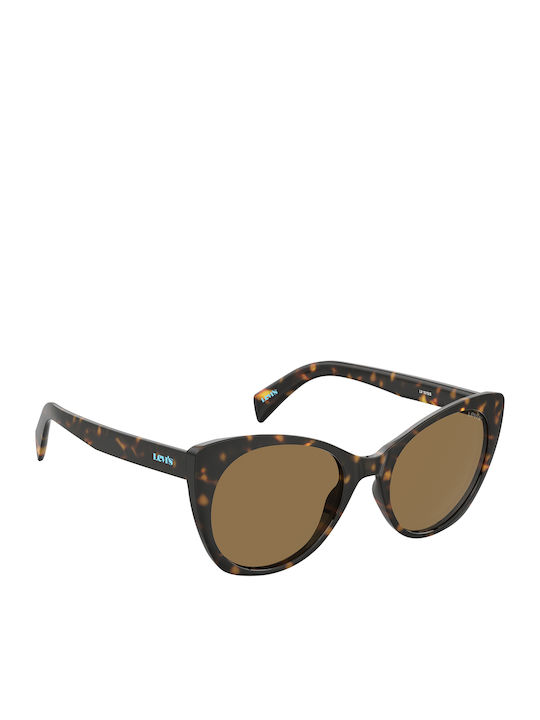 Levi's Women's Sunglasses with Brown Tartaruga Plastic Frame and Brown Lens LV1015/S 086/70
