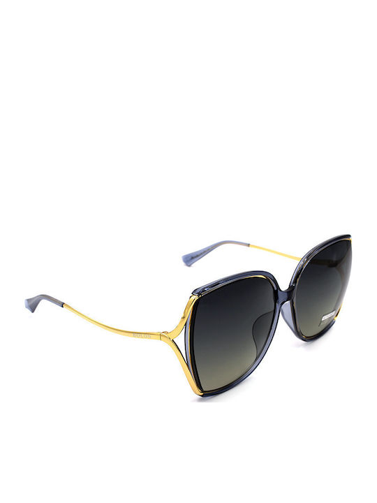 Bolon Damen Sonnenbrille mit Gray Metall Gestell und Gray Verlaufsfarbe Linse BL6076C70