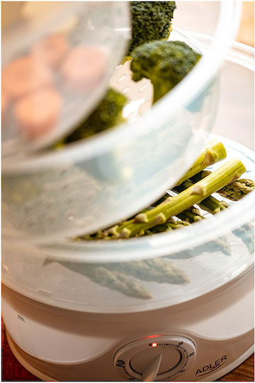 Adler Food Steamer with 3 Steaming Decks 9lt