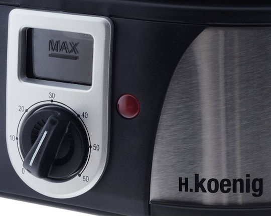 HKoenig Food Steamer with 3 Steaming Decks 12lt
