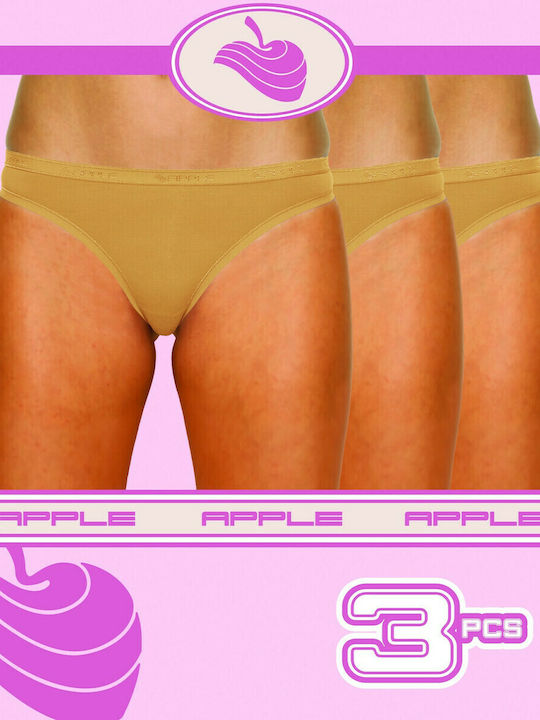 Βαμβακερά Women's Brazil 3Pack Beige
