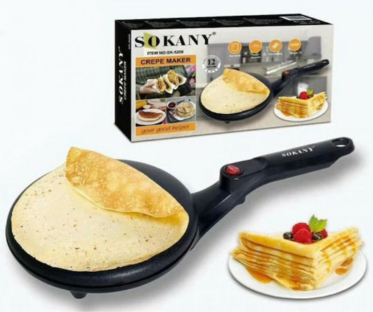 Sokany SP-5208 Креп машина 20см Черен 650W
