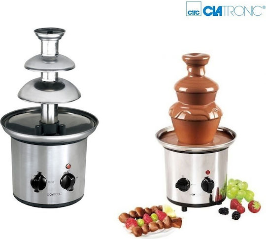 Clatronic Silver Chocolate Fountain with 3 Flats SKB 3248 170W 21x21x39cm