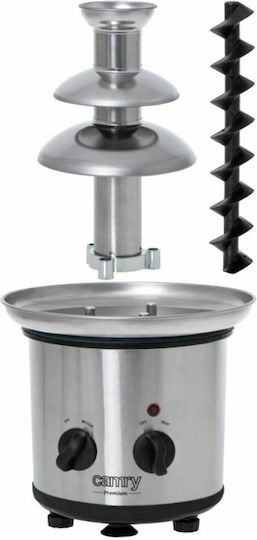 Camry Silver Chocolate Fountain with 3 Flats CR 4488 320W 21.4x21.4x40cm