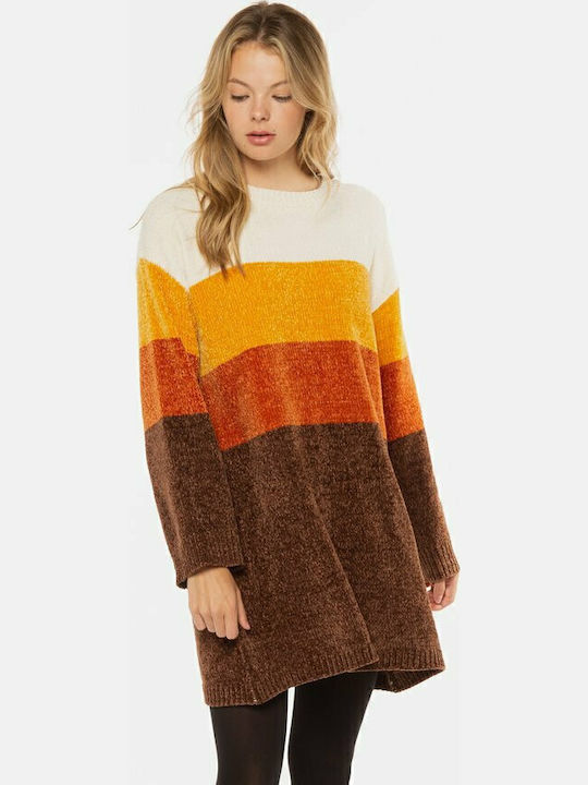 Rochie Mini Tricotată Maro