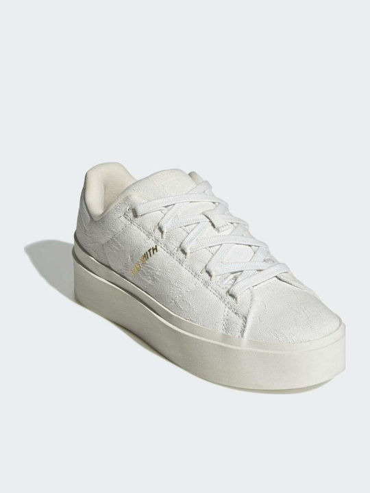 Stan Smith Bonega Damen Flatforms Sneakers Crystal White / Worn White / Off White