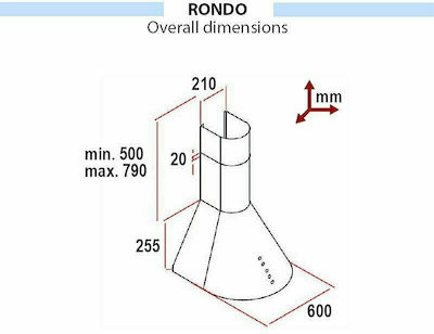 Airtechnic Rondo 60 Απορροφητήρας Καμινάδα 60cm Inox