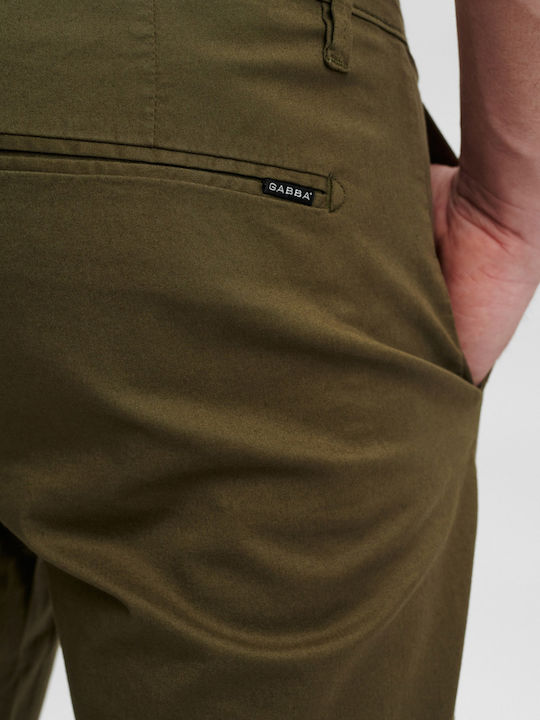 Pisa Hose Chino Elastisch in Schlanker Passform Green Leaf
