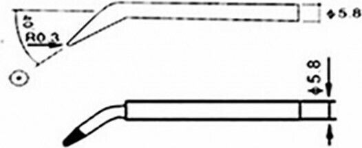 Zhongdi W2-1 Soldering Iron Tips Set 2pcs 01.057.0043