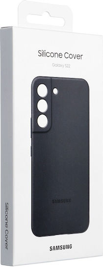 Samsung Silicone Cover Back Cover Σιλικόνης Μαύρο (Galaxy S22 5G)