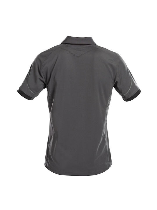 Dassy Workwear Traxion Κοντομάνικη Μπλούζα Εργασίας Polo Αντηλιακό Γκρι