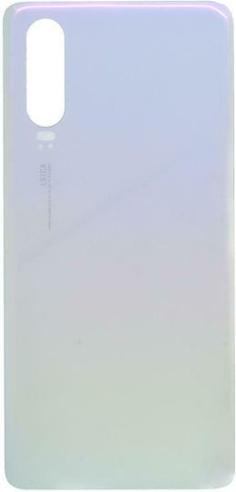 Capac Baterie Alb Alb Perlat pentru Huawei P30