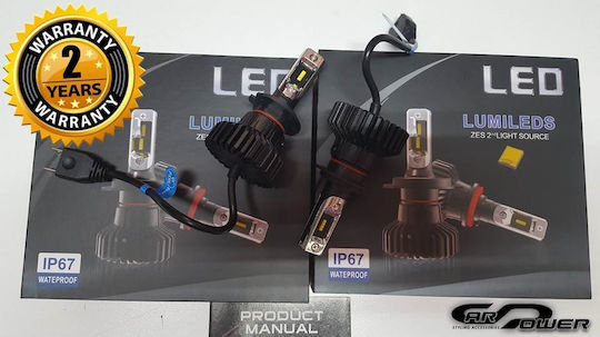 Heleco Λάμπες Αυτοκινήτου & Μοτοσυκλέτας H8 LED 6000K Ψυχρό Λευκό 12-24V 2τμχ