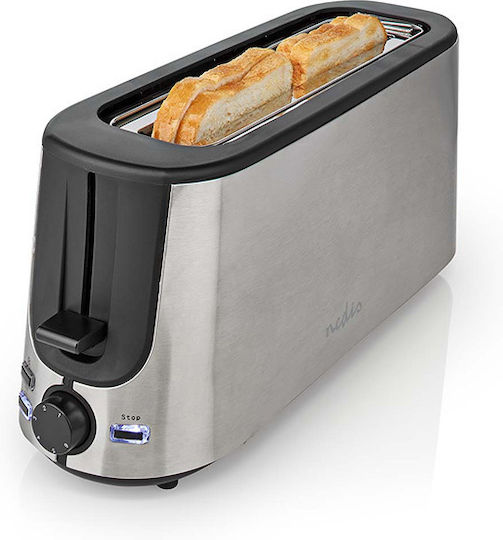 Nedis Toaster 1 Slot 1000W Inox