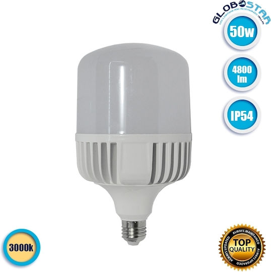 GloboStar High Bay Λάμπα LED 50W 120mm για Ντουί E27 Θερμό Λευκό 4800lm