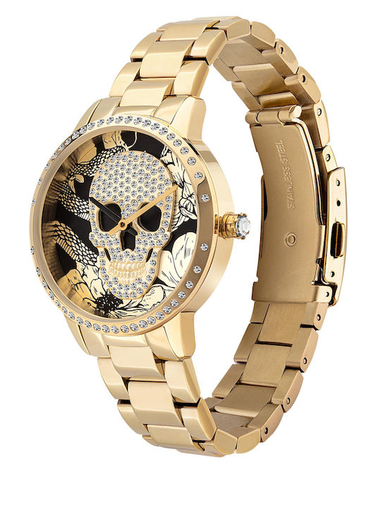 Police Women's Watch with Gold Metal Bracelet