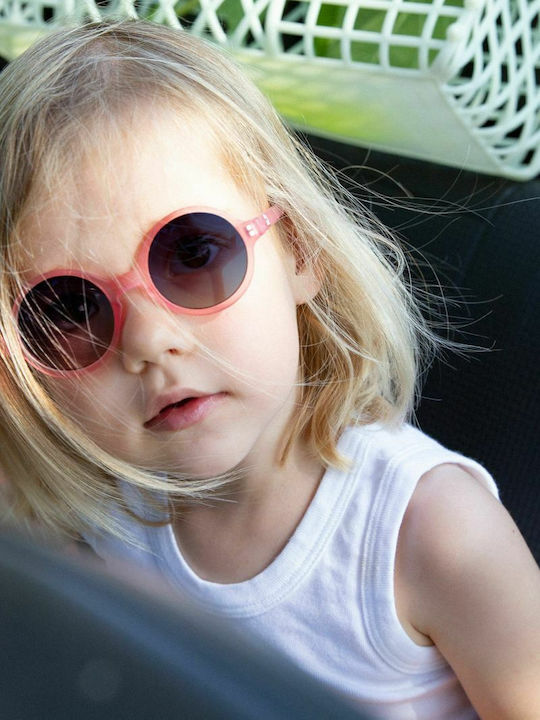 KiETLA Woam Round Kids Sunglasses Strawberry for 4-6 Years