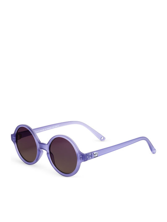 KiETLA Woam Round Kids Sunglasses Purple for 4-6 Years