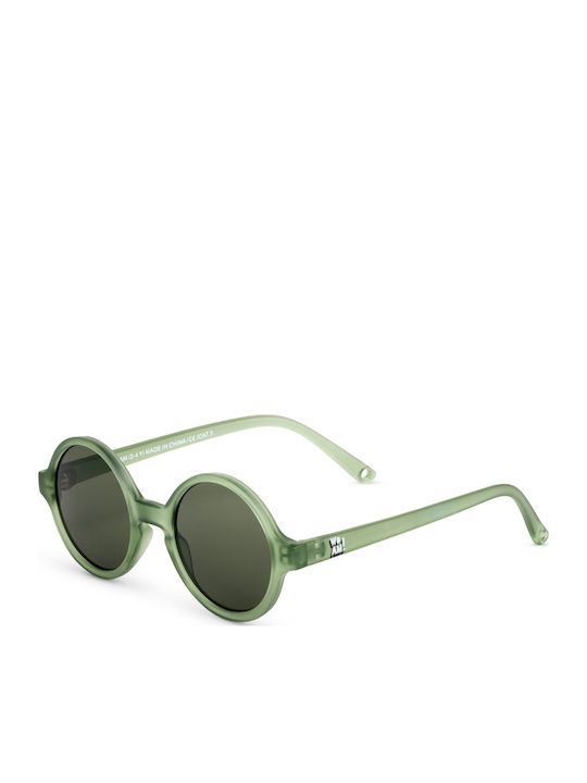 KiETLA Woam Round Kids Sunglasses Bottle Green For 4-6 Years