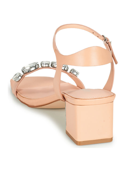 Mahari Leder Sandalen Beige