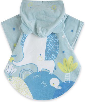 Tuc Tuc Kids Beach Poncho Light Blue 62 x 59cm