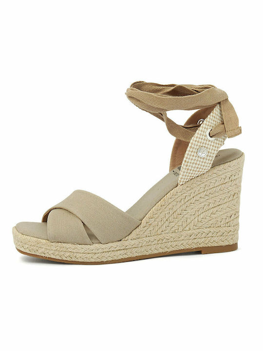 Xti Platforme pentru femei în stil espadrile Taupe