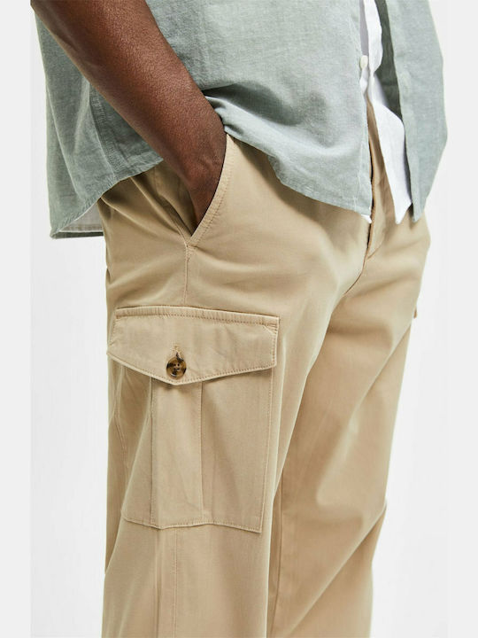 Trousers Cargo Elastic in Slim Fit Chinchilla
