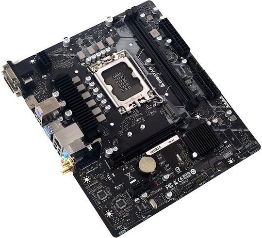 Biostar H610MX-E rev. 6.0 Wi-Fi Motherboard Micro ATX με Intel 1700 Socket