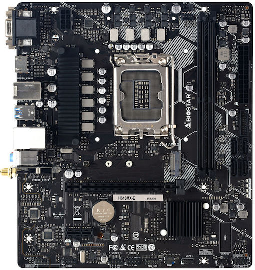 Biostar H610MX-E rev. 6.0 Wi-Fi Mainboard Micro ATX mit Intel 1700 Sockel