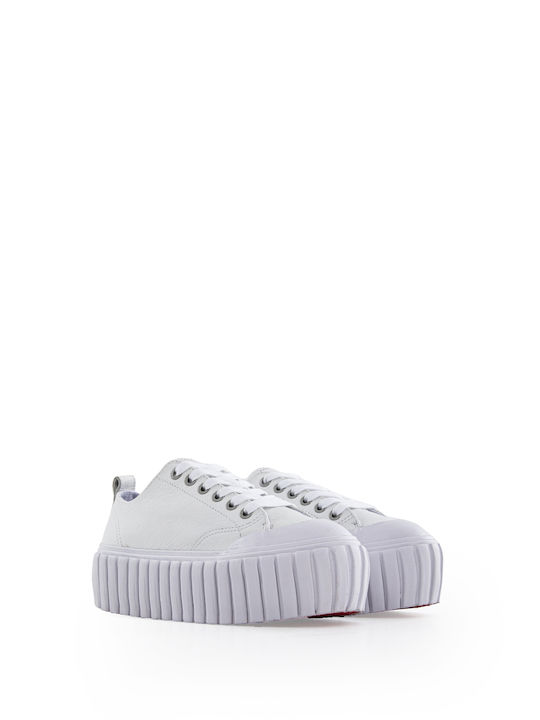 Diesel S-Hanami Femei Flatforms Sneakers Albe