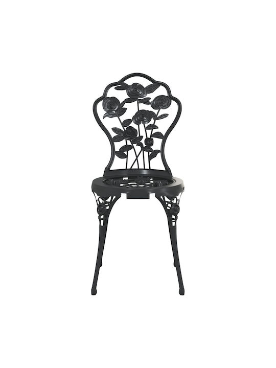 Dining Set for Small Outdoor Spaces 3 Pieces Black