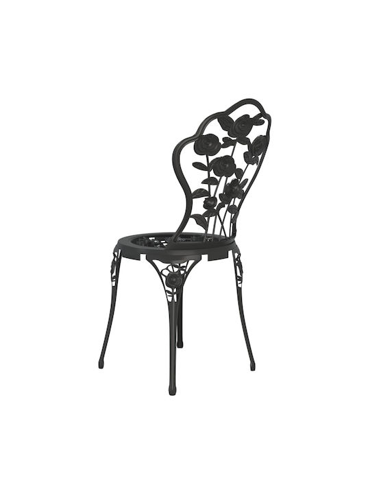 Dining Set for Small Outdoor Spaces 3 Pieces Black