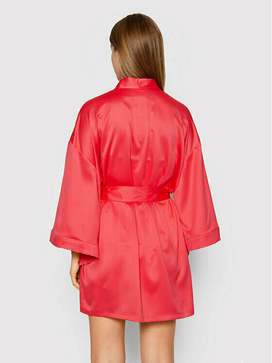 Guess Women's Satin Robe Red Alicia