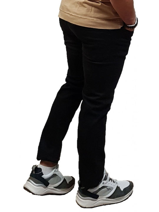'hatch' Herren Jeanshose Elastisch mit Skinny Passform Schwarz