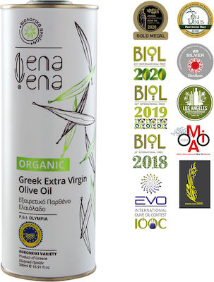 Ena Ena Exzellentes natives Olivenöl Bio-Produkt mit Aroma Unverfälscht PGI Olympia 500ml 1Stück