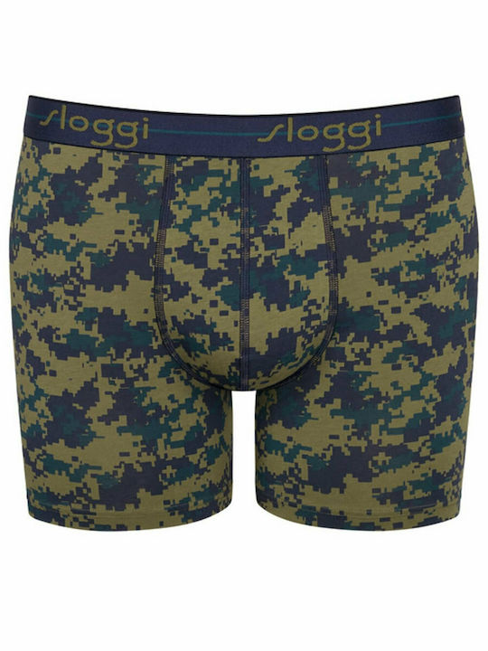 Sloggi Ανδρικά Μποξεράκια 2Pack Navy Blue / Khaki