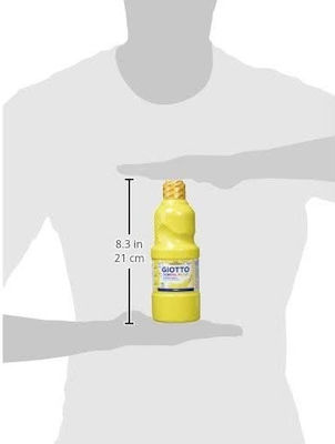 Giotto School Paint Tempera Colour Paint Bottle 500ml Yellow