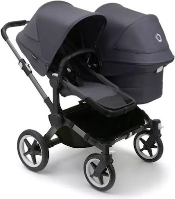 Bugaboo Πολυκαρότσι Donkey 5 Mono 2 in 1 Complete Graphite - Stormy Blue