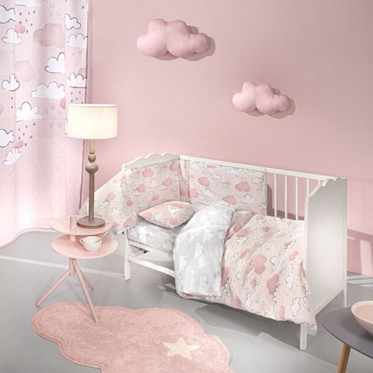 Guy Laroche Kids Cotton Rug Gloom Clouds 80x120cm Pinky