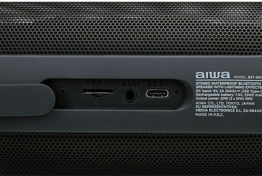 Aiwa BST-650 Bluetooth Speaker 20W with Battery Life up to 8.5 hours Black