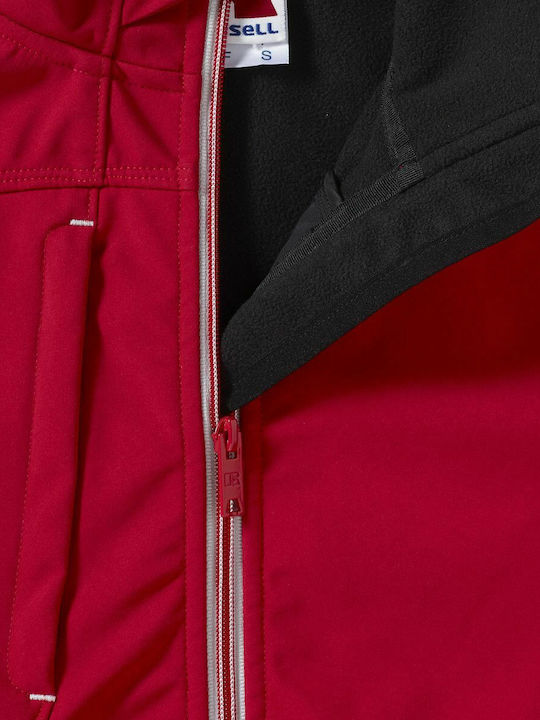 Bionic R-410F-0 Women's Short Sports Softshell Jacket Waterproof and Windproof for Winter Red