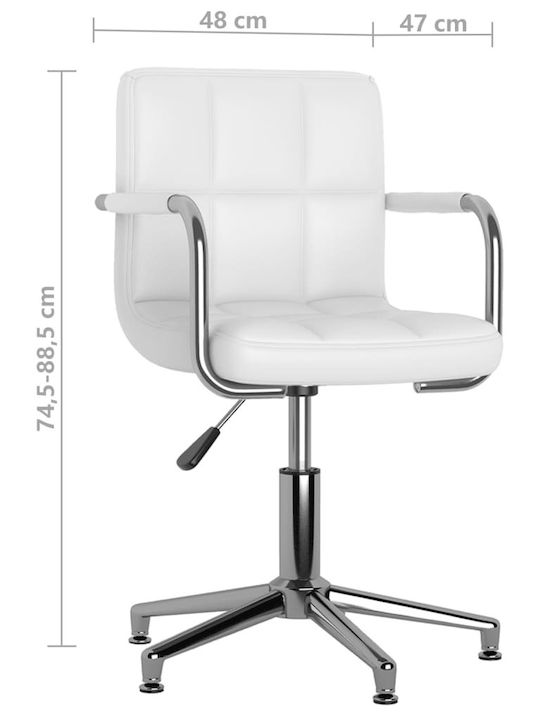 Stuhl mit Armlehnen White 48x47x74.5cm 1Stück