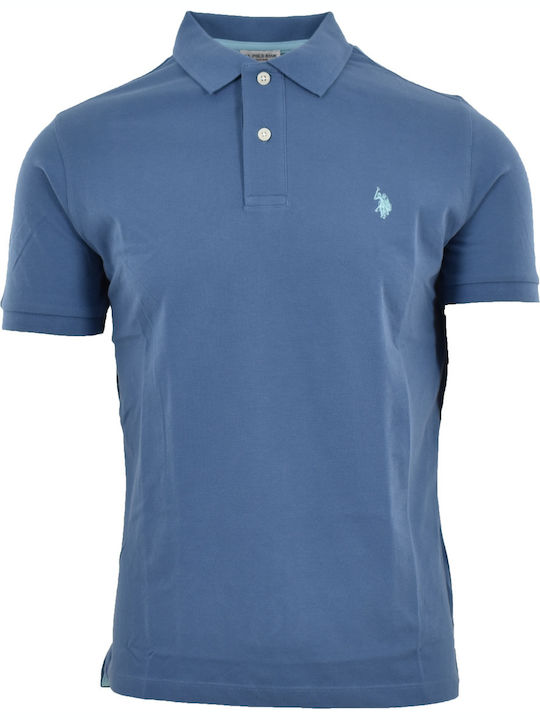Institutional Polo Short Sleeve Blue T-Shirt
